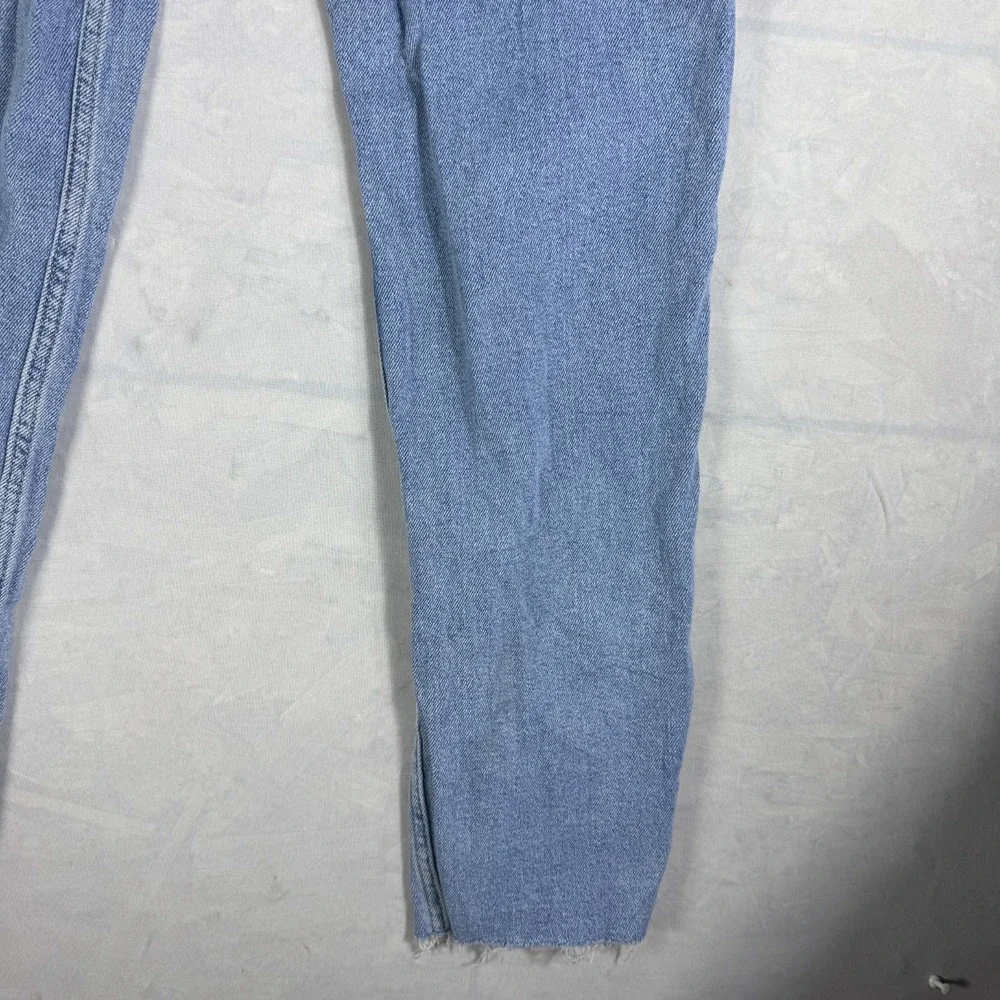 Vintage Hollister Womens Mom Jeans Blue Stretch Denim Raw Hem Ultra High-Rise 7L